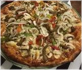 pizzasaus, kaas, champignons, paprika, ui, shoarma