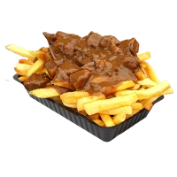 Grote frites met stoofvlees